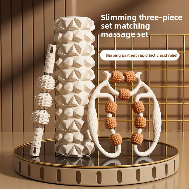 Foam Roller for Leg Training ? Yoga Cylinder and Leg-Shaping Massage Stick